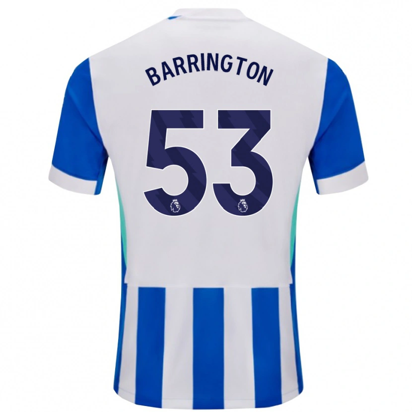 Danxen Dames Luca Barrington #53 Blauw Wit Thuisshirt Thuistenue 2025/26 T-Shirt