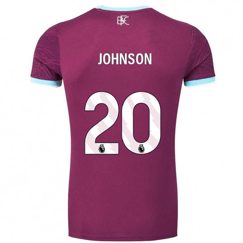 Danxen Dames Zach Johnson #20 Bourgondisch Hemelsblauw Thuisshirt Thuistenue 2025/26 T-Shirt