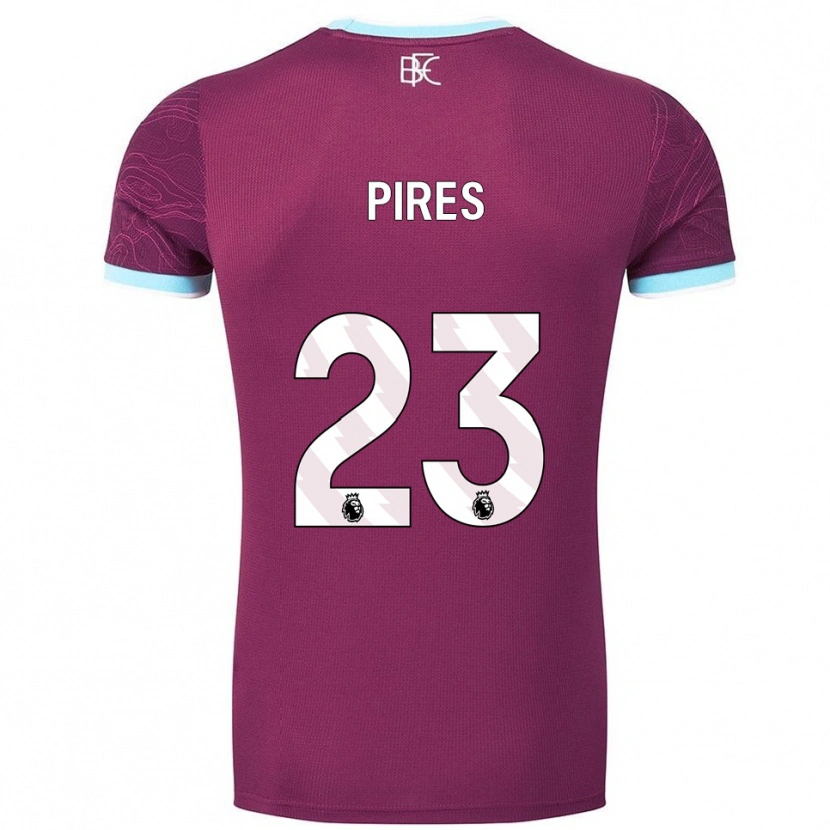Danxen Dames Lucas Pires #23 Bourgondisch Hemelsblauw Thuisshirt Thuistenue 2025/26 T-Shirt