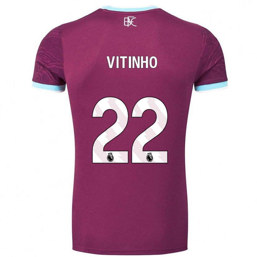 Danxen Dames Vitinho #22 Bourgondisch Hemelsblauw Thuisshirt Thuistenue 2025/26 T-Shirt