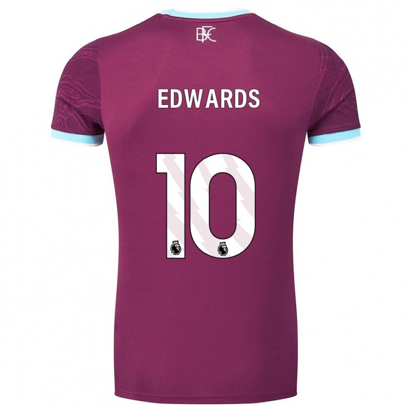 Danxen Dames Marcus Edwards #10 Bourgondisch Hemelsblauw Thuisshirt Thuistenue 2025/26 T-Shirt