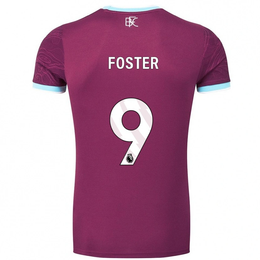 Danxen Dames Lyle Foster #9 Bourgondisch Hemelsblauw Thuisshirt Thuistenue 2025/26 T-Shirt