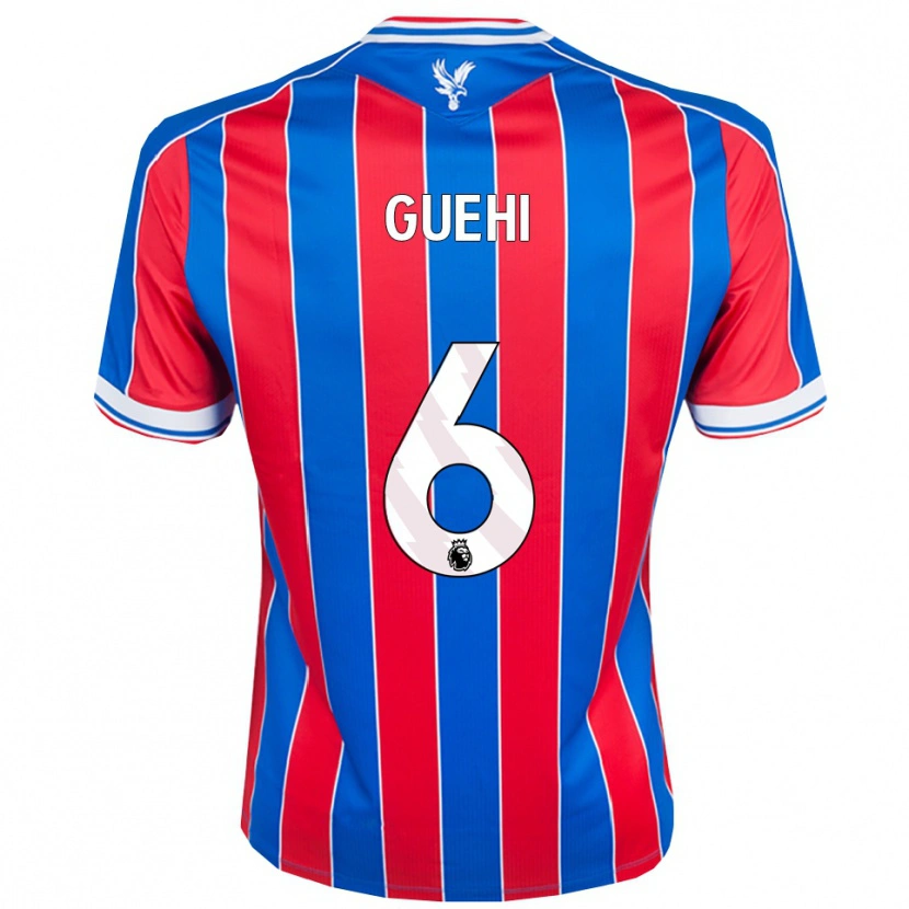 Danxen Dames Marc Guéhi #6 Blauw Rood Wit Thuisshirt Thuistenue 2025/26 T-Shirt