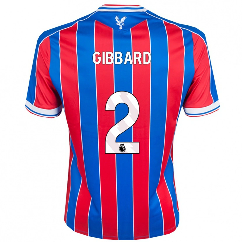 Danxen Dames Joseph Gibbard #2 Blauw Rood Wit Thuisshirt Thuistenue 2025/26 T-Shirt