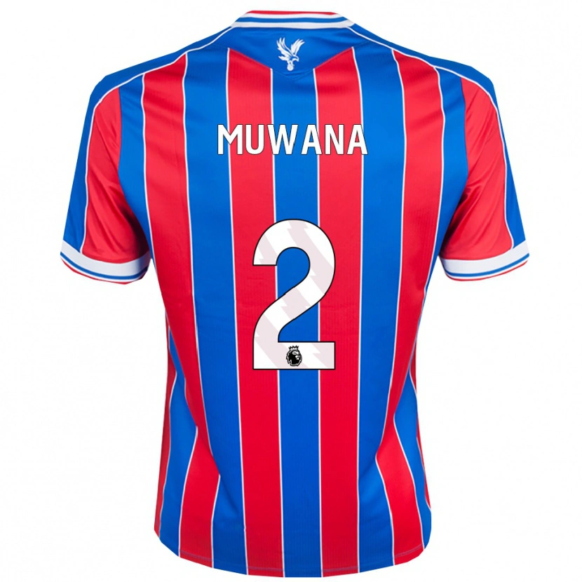 Danxen Dames Joshua Muwana #2 Blauw Rood Wit Thuisshirt Thuistenue 2025/26 T-Shirt
