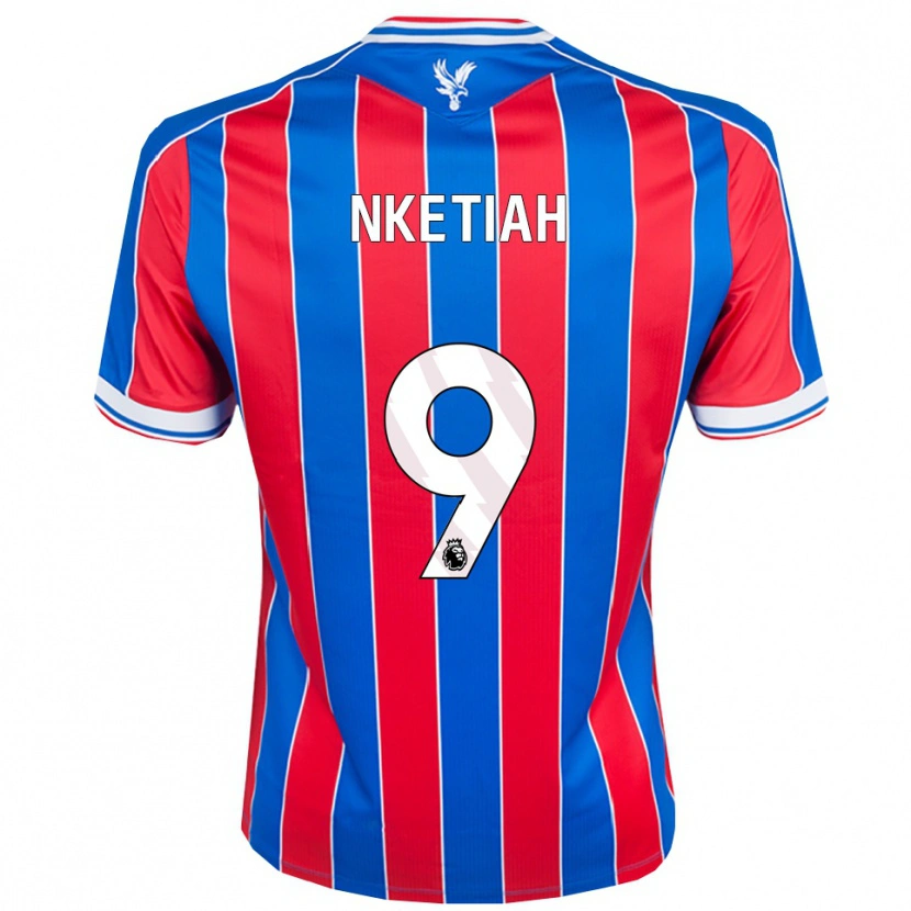 Danxen Dames Eddie Nketiah #9 Blauw Rood Wit Thuisshirt Thuistenue 2025/26 T-Shirt