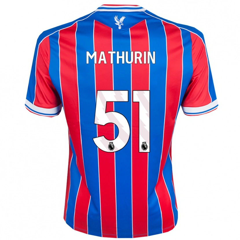 Danxen Dames Roshaun Mathurin #51 Blauw Rood Wit Thuisshirt Thuistenue 2025/26 T-Shirt