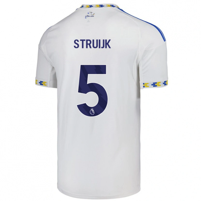 Danxen Dames Pascal Struijk #5 Wit Blauw Thuisshirt Thuistenue 2025/26 T-Shirt
