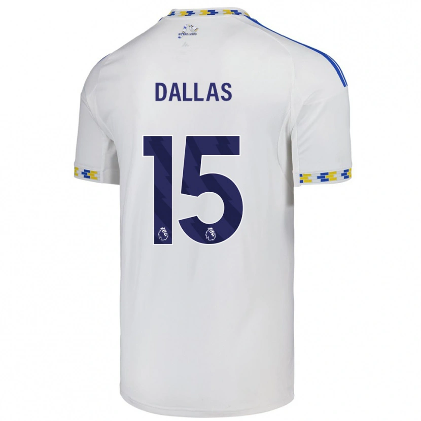 Danxen Dames Stuart Dallas #15 Wit Blauw Thuisshirt Thuistenue 2025/26 T-Shirt