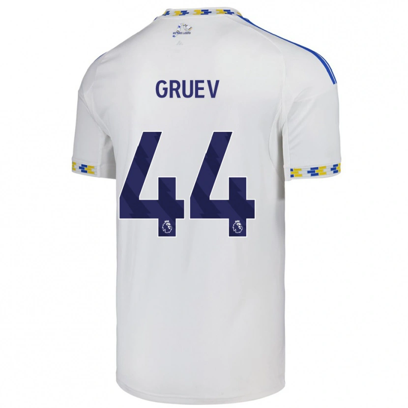 Danxen Dames Ilia Gruev #44 Wit Blauw Thuisshirt Thuistenue 2025/26 T-Shirt