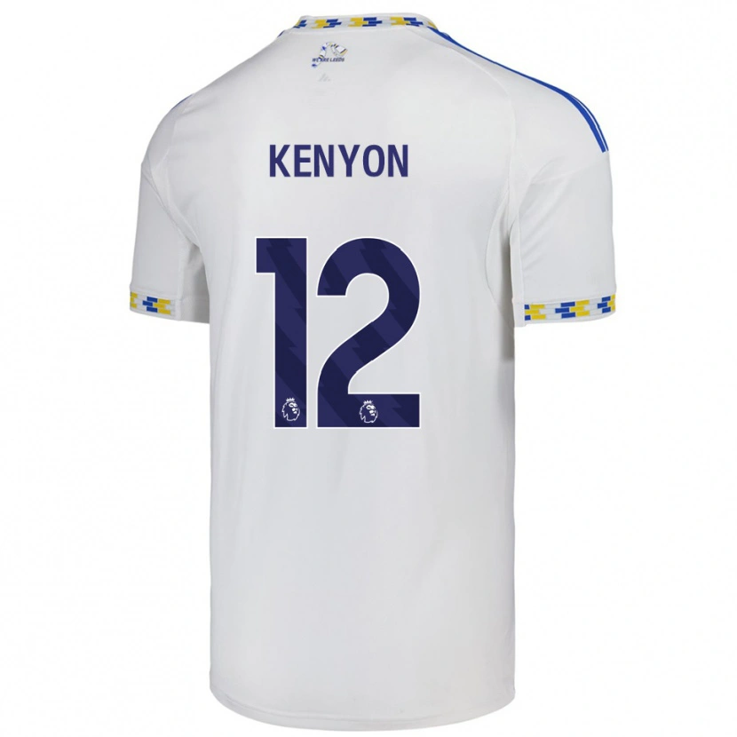Danxen Dames George Kenyon #12 Wit Blauw Thuisshirt Thuistenue 2025/26 T-Shirt