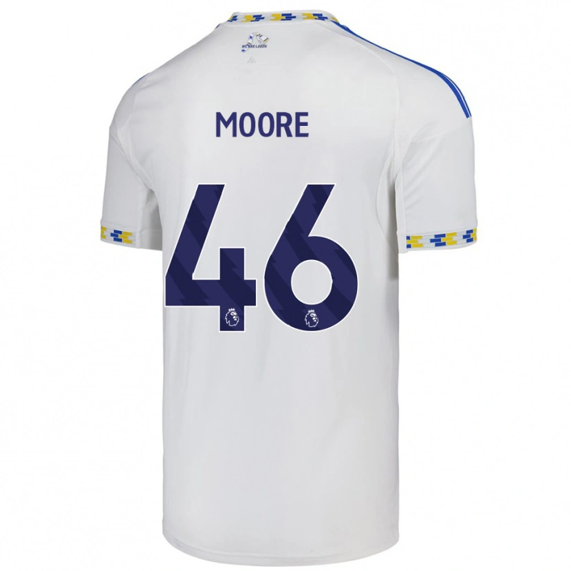 Danxen Dames Kris Moore #46 Wit Blauw Thuisshirt Thuistenue 2025/26 T-Shirt