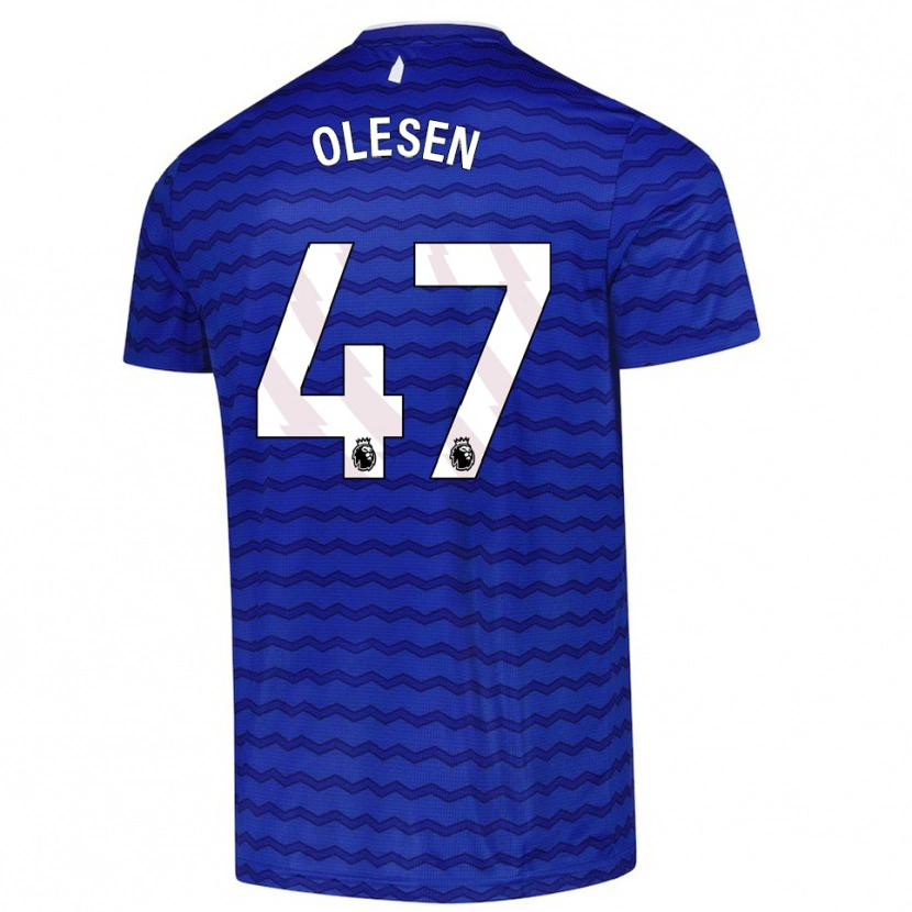Danxen Dames Karoline Olesen #47 Blauw Marineblauw Thuisshirt Thuistenue 2025/26 T-Shirt
