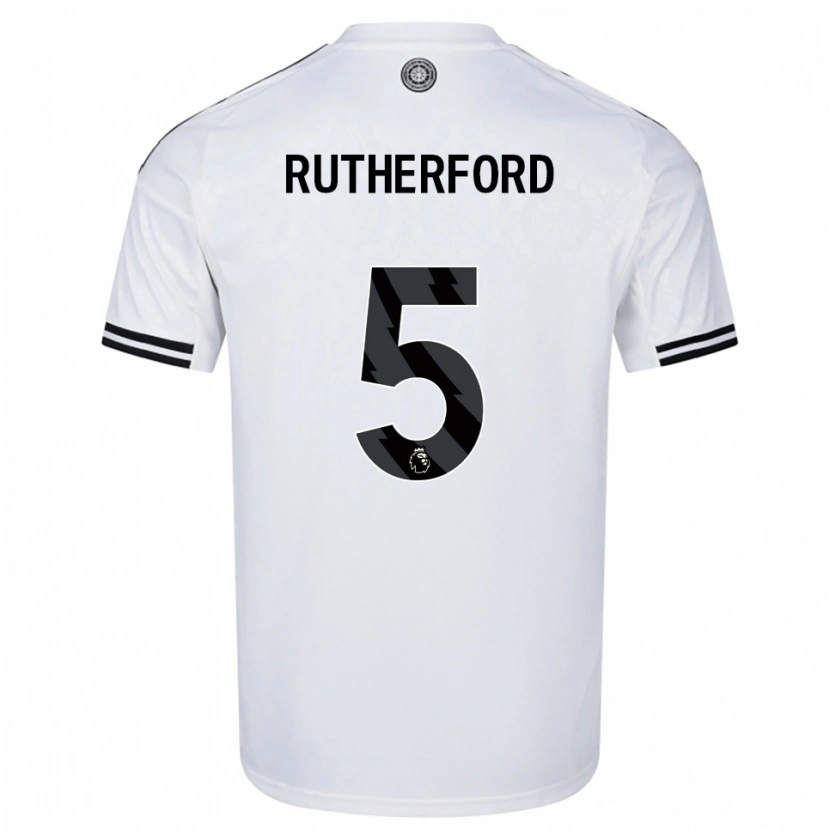 Danxen Dames Leeta Rutherford #5 Wit Zwart Thuisshirt Thuistenue 2025/26 T-Shirt