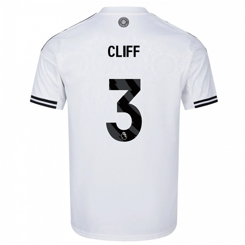 Danxen Dames Callum Cliff #3 Wit Zwart Thuisshirt Thuistenue 2025/26 T-Shirt