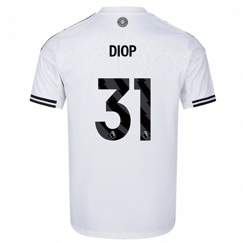Danxen Dames Issa Diop #31 Wit Zwart Thuisshirt Thuistenue 2025/26 T-Shirt