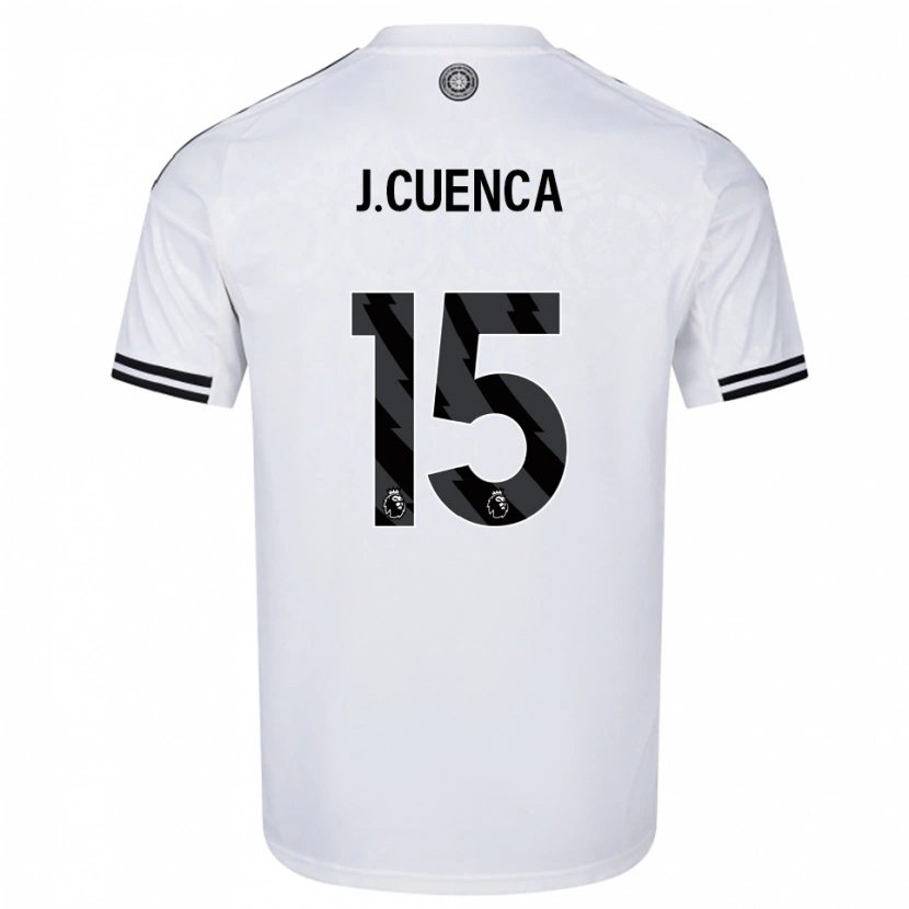 Danxen Dames Jorge Cuenca #15 Wit Zwart Thuisshirt Thuistenue 2025/26 T-Shirt