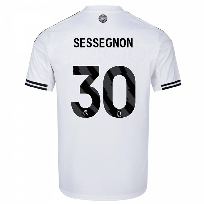 Danxen Dames Ryan Sessegnon #30 Wit Zwart Thuisshirt Thuistenue 2025/26 T-Shirt