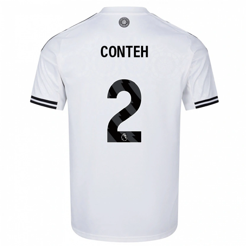 Danxen Dames Daniel Conteh #2 Wit Zwart Thuisshirt Thuistenue 2025/26 T-Shirt