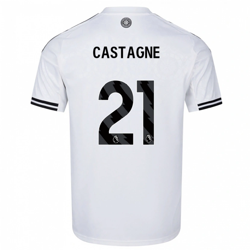 Danxen Dames Timothy Castagne #21 Wit Zwart Thuisshirt Thuistenue 2025/26 T-Shirt