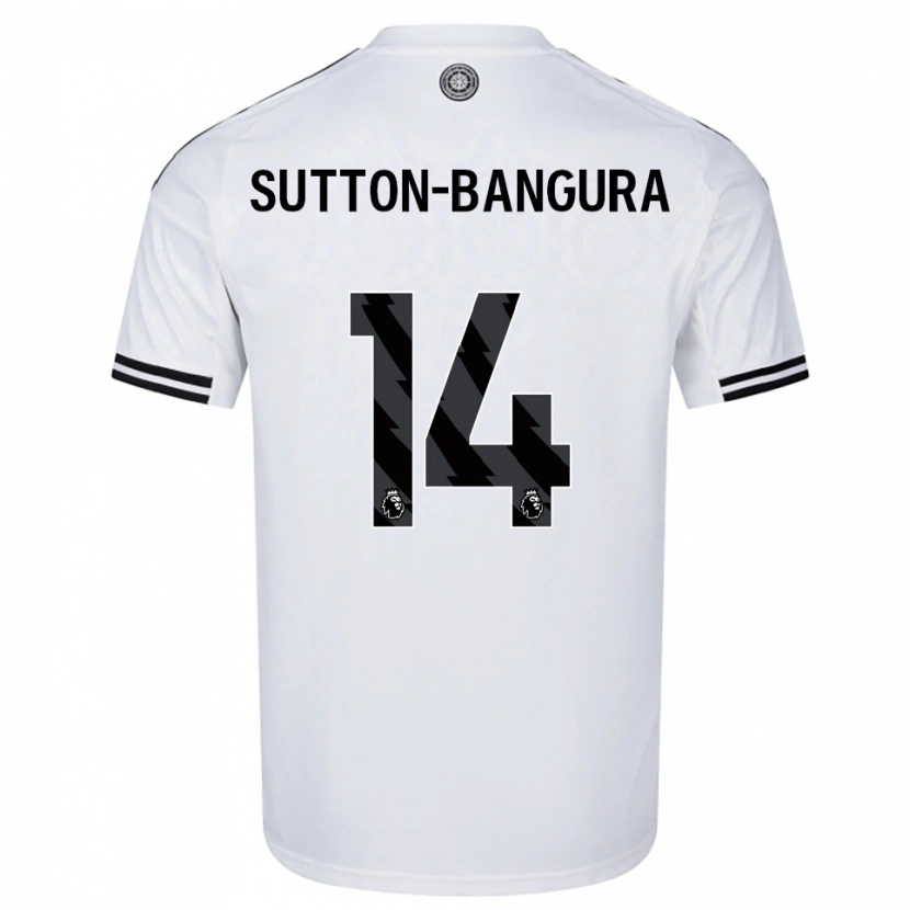 Danxen Dames William Sutton-Bangura #14 Wit Zwart Thuisshirt Thuistenue 2025/26 T-Shirt