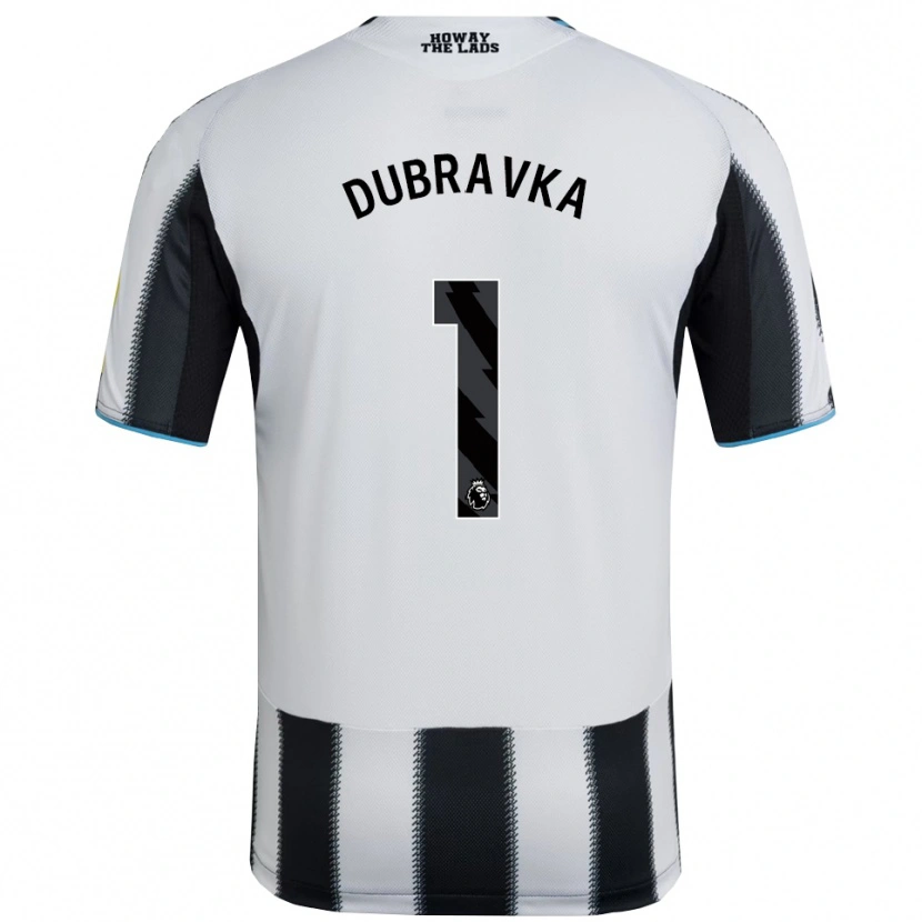 Danxen Dames Martin Dúbravka #1 Zwart Wit Thuisshirt Thuistenue 2025/26 T-Shirt