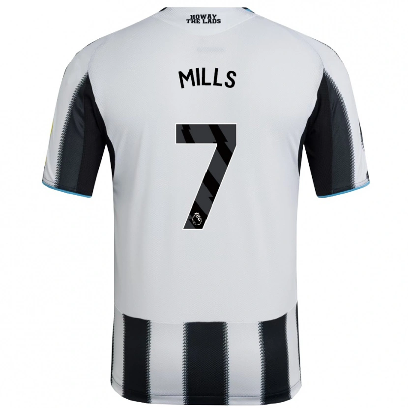 Danxen Dames Michael Mills #7 Zwart Wit Thuisshirt Thuistenue 2025/26 T-Shirt