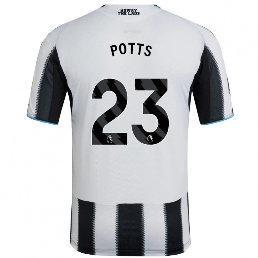 Danxen Dames Charlotte Potts #23 Zwart Wit Thuisshirt Thuistenue 2025/26 T-Shirt