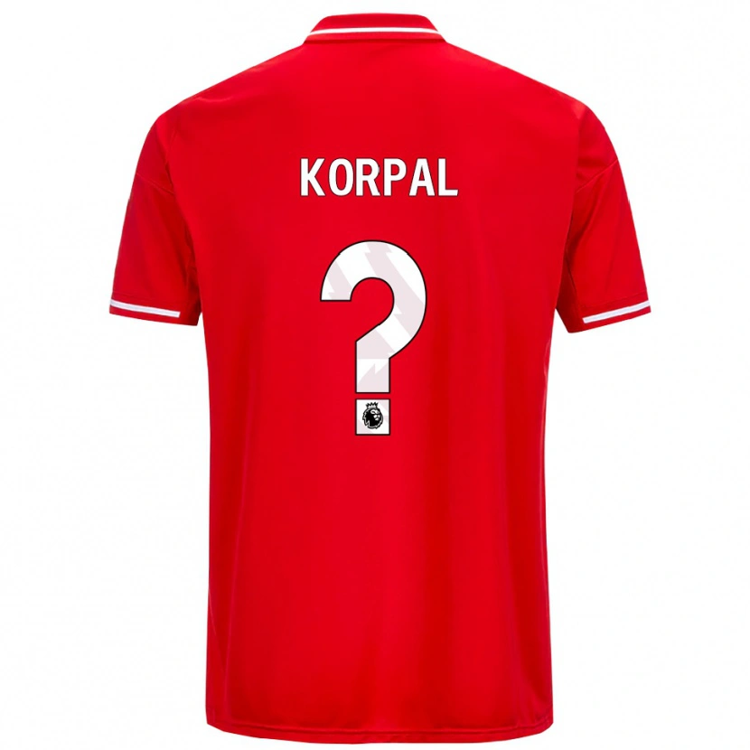 Danxen Dames Aaron Korpal #0 Rood Wit Thuisshirt Thuistenue 2025/26 T-Shirt