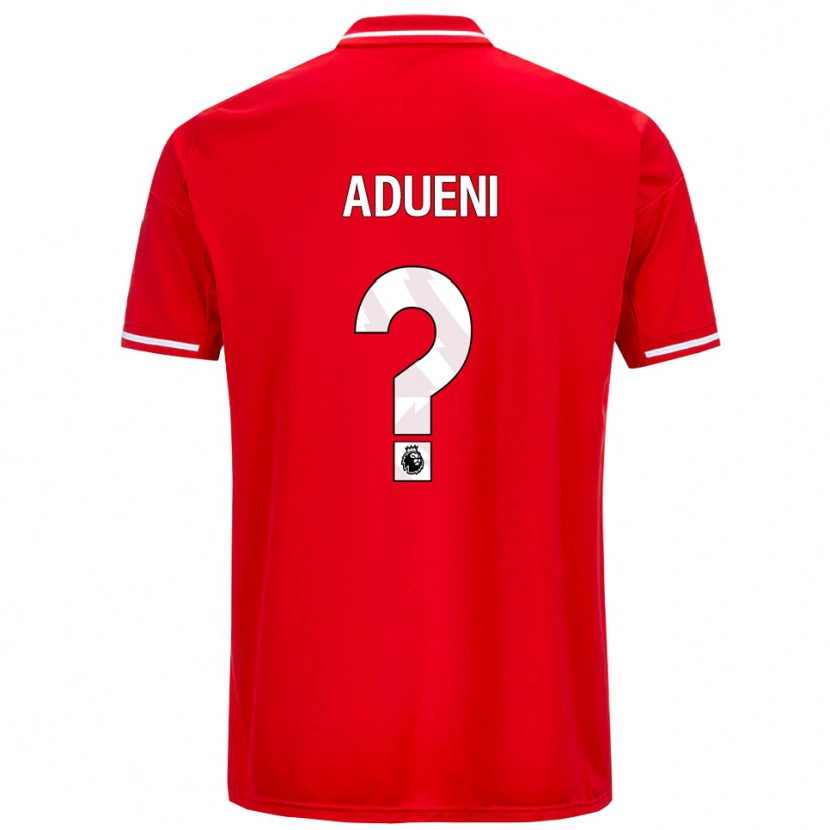 Danxen Dames Kevin Adueni #0 Rood Wit Thuisshirt Thuistenue 2025/26 T-Shirt