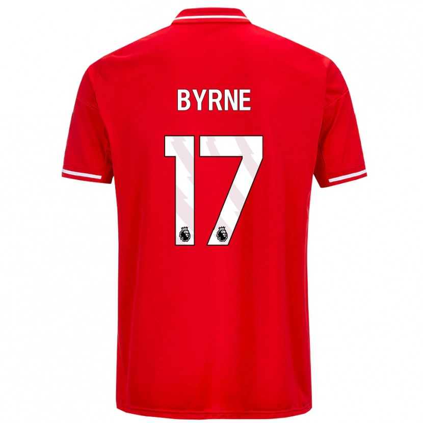 Danxen Dames Shayne Byrne #17 Rood Wit Thuisshirt Thuistenue 2025/26 T-Shirt