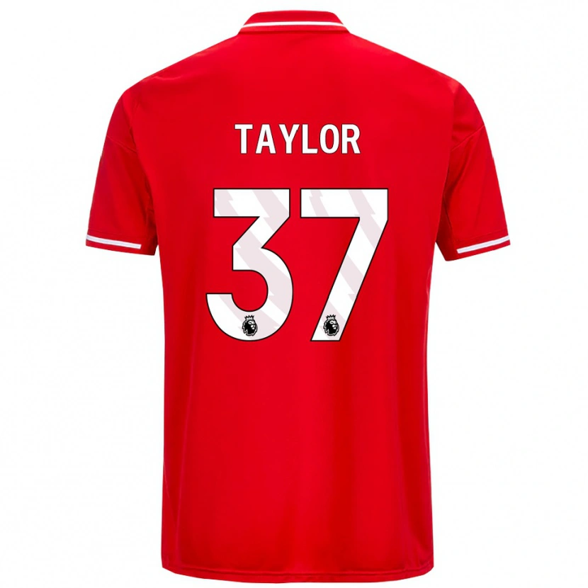 Danxen Dames Dale Taylor #37 Rood Wit Thuisshirt Thuistenue 2025/26 T-Shirt