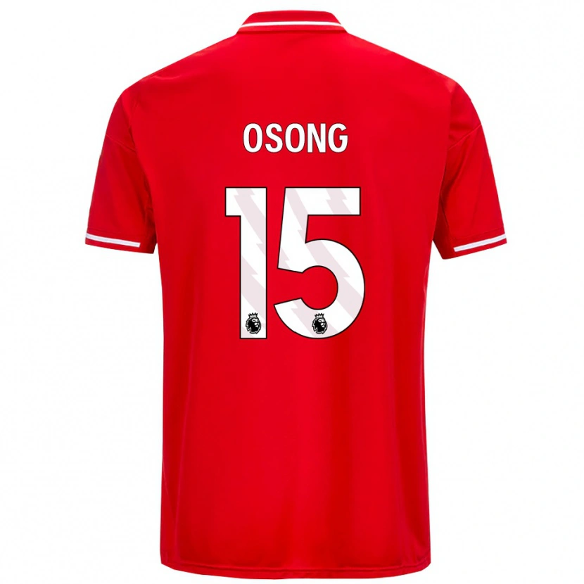 Danxen Dames Detlef Esapa Osong #15 Rood Wit Thuisshirt Thuistenue 2025/26 T-Shirt