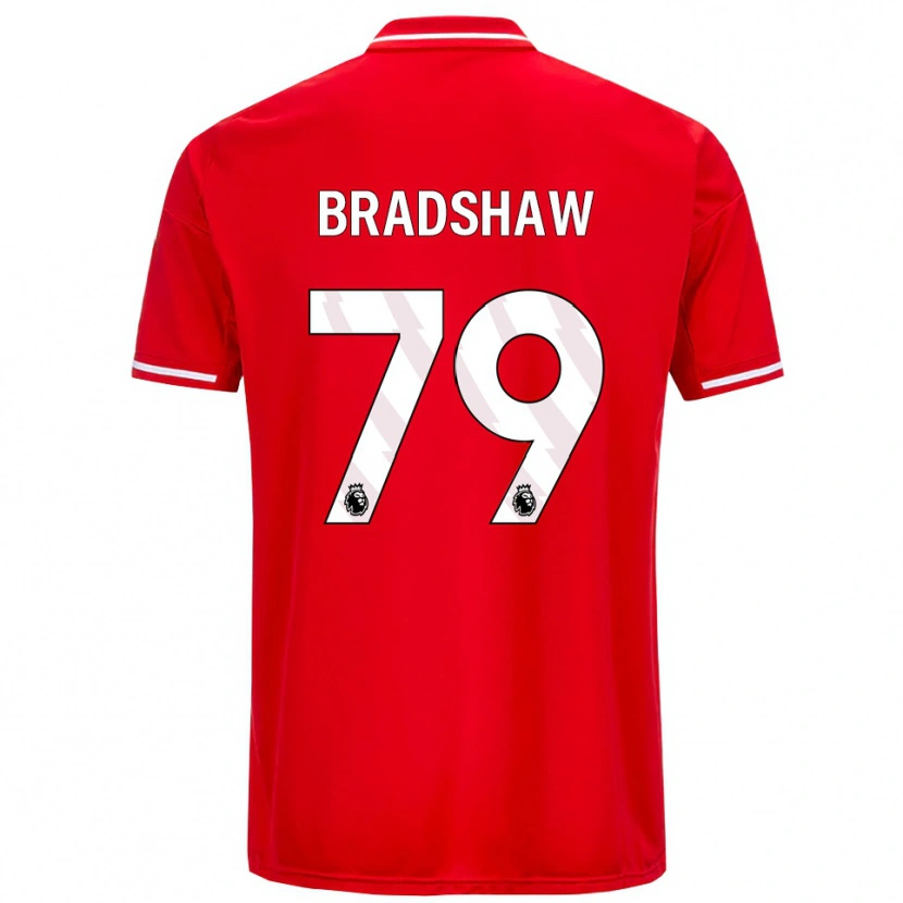 Danxen Dames Alfie Bradshaw #79 Rood Wit Thuisshirt Thuistenue 2025/26 T-Shirt