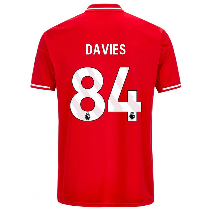 Danxen Dames Isaac Davies #84 Rood Wit Thuisshirt Thuistenue 2025/26 T-Shirt