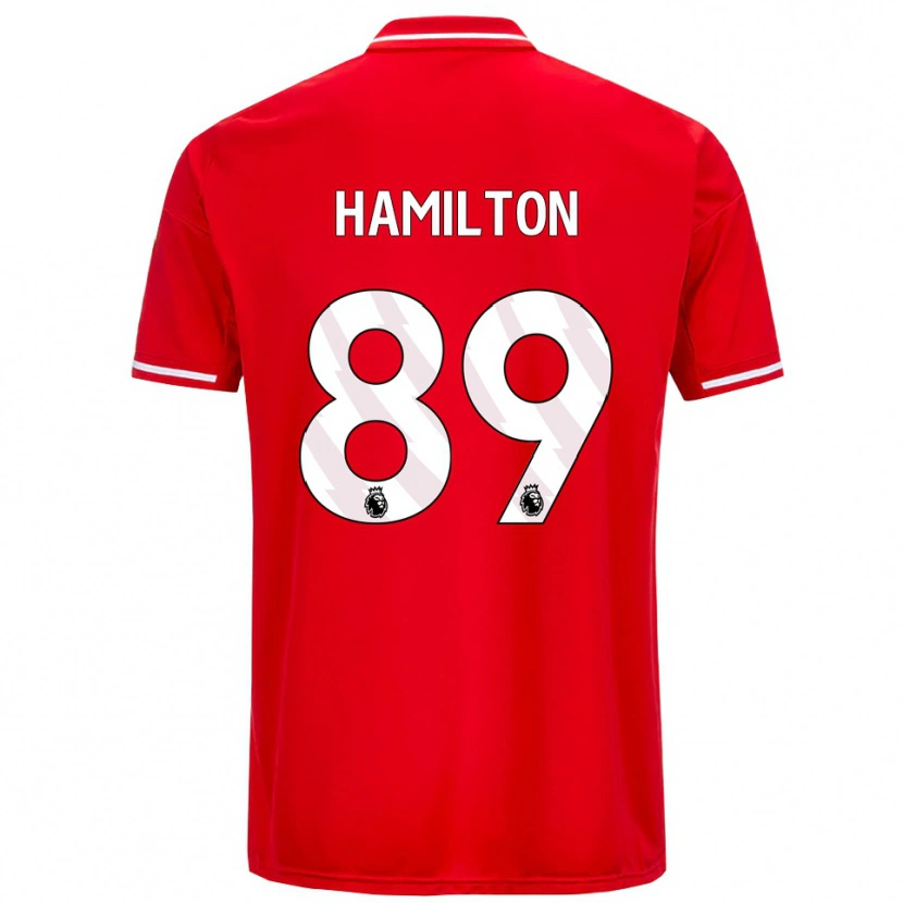 Danxen Dames Scott Hamilton #89 Rood Wit Thuisshirt Thuistenue 2025/26 T-Shirt