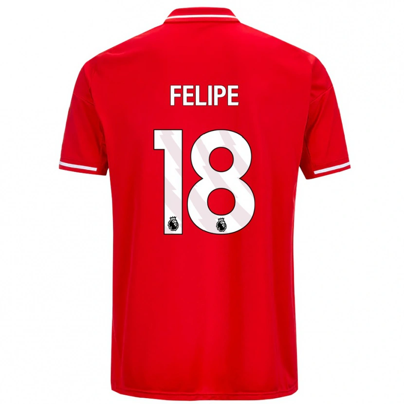 Danxen Dames Felipe #18 Rood Wit Thuisshirt Thuistenue 2025/26 T-Shirt