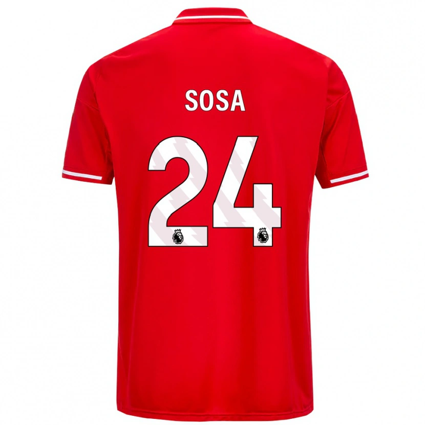 Danxen Dames Ramón Sosa #24 Rood Wit Thuisshirt Thuistenue 2025/26 T-Shirt