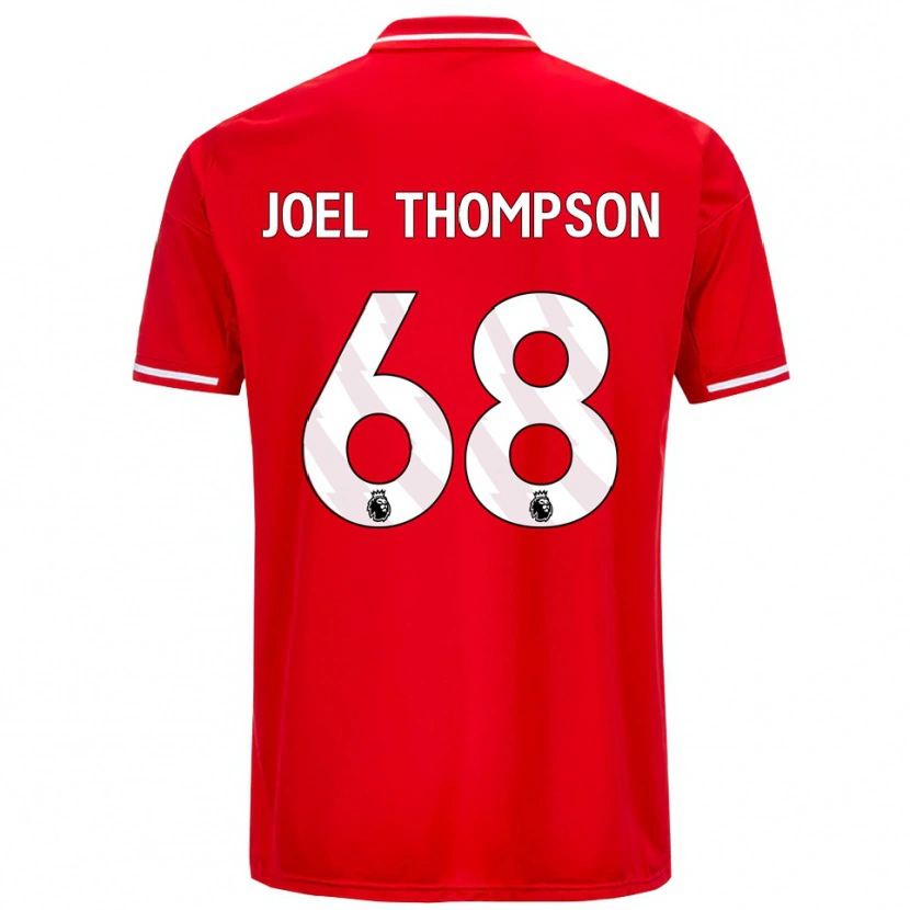 Danxen Dames Joel Thompson #68 Rood Wit Thuisshirt Thuistenue 2025/26 T-Shirt