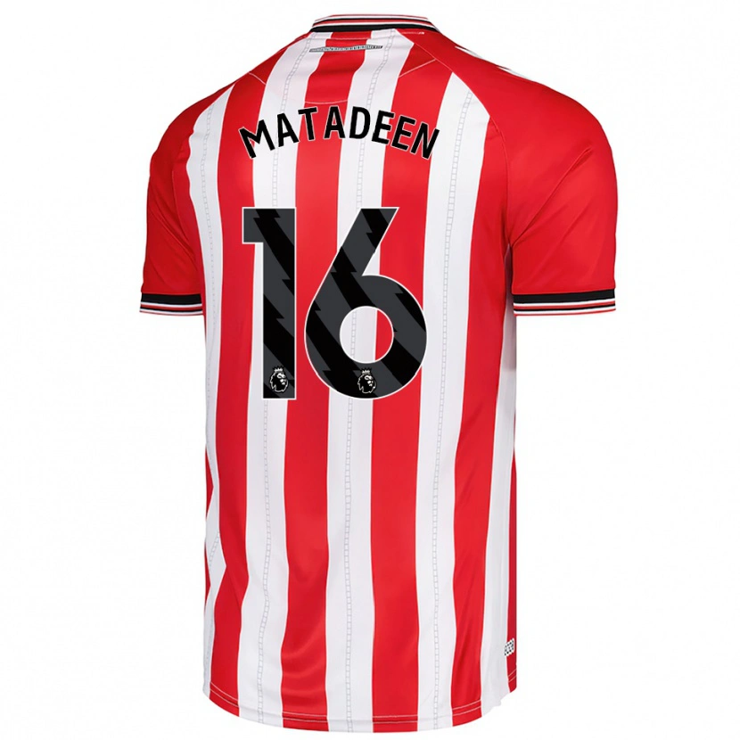Danxen Dames Jay Matadeen #16 Rood Wit Thuisshirt Thuistenue 2025/26 T-Shirt