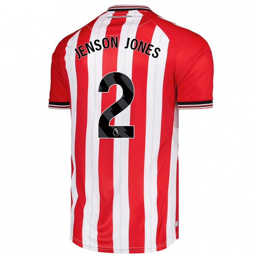 Danxen Dames Jenson Jones #2 Rood Wit Thuisshirt Thuistenue 2025/26 T-Shirt