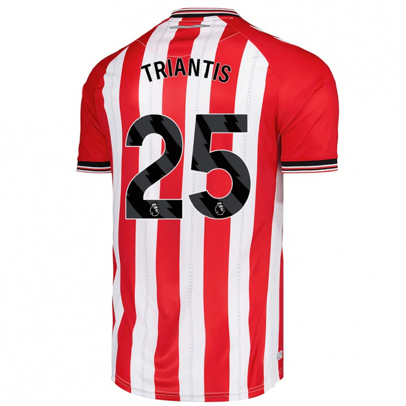 Danxen Dames Nectarios Triantis #25 Rood Wit Thuisshirt Thuistenue 2025/26 T-Shirt