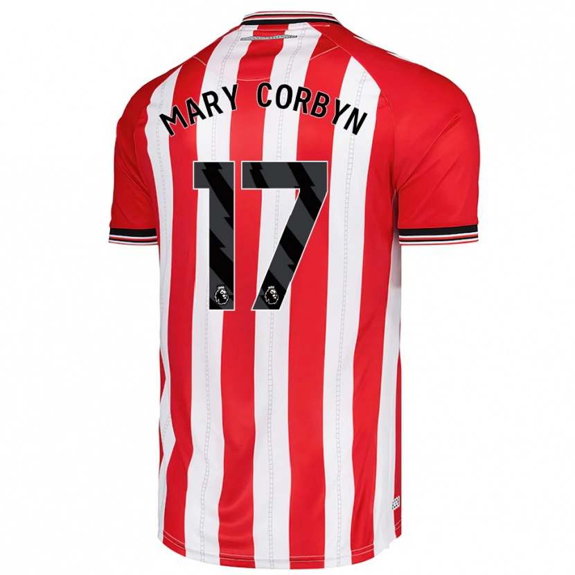 Danxen Dames Mary Corbyn #17 Rood Wit Thuisshirt Thuistenue 2025/26 T-Shirt