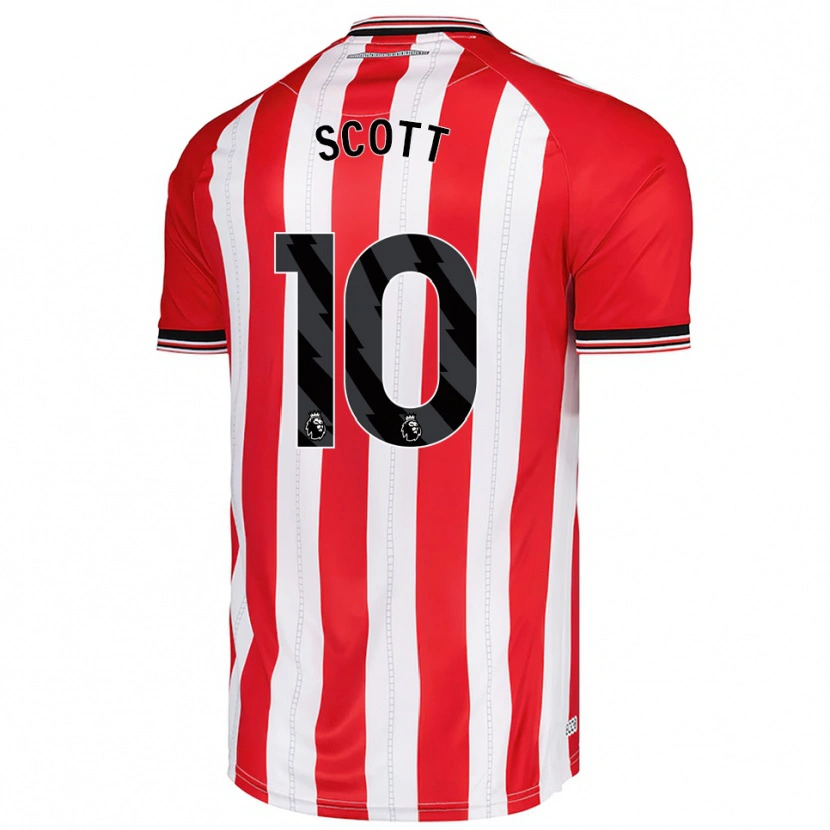 Danxen Dames Felix Scott #10 Rood Wit Thuisshirt Thuistenue 2025/26 T-Shirt