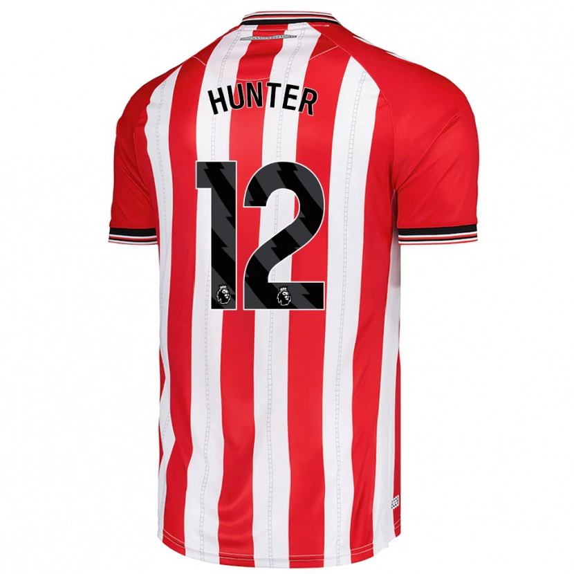 Danxen Dames Harry Hunter #12 Rood Wit Thuisshirt Thuistenue 2025/26 T-Shirt