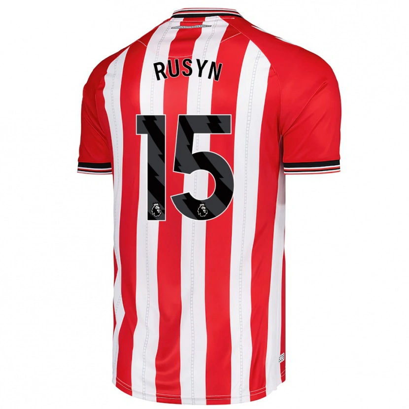 Danxen Dames Nazariy Rusyn #15 Rood Wit Thuisshirt Thuistenue 2025/26 T-Shirt