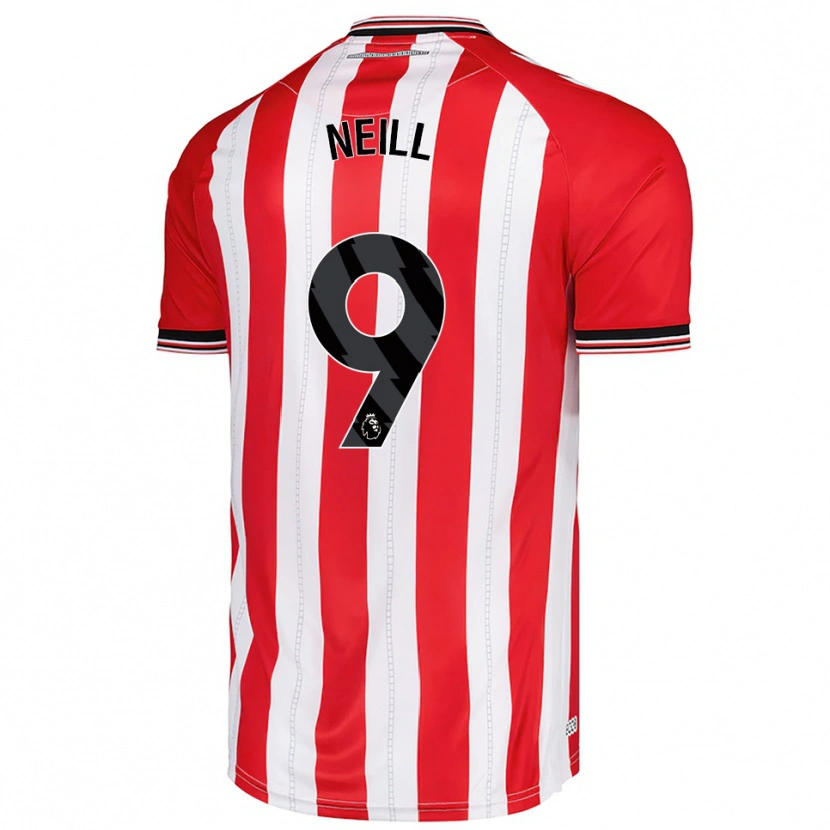 Danxen Dames Marcus Neill #9 Rood Wit Thuisshirt Thuistenue 2025/26 T-Shirt