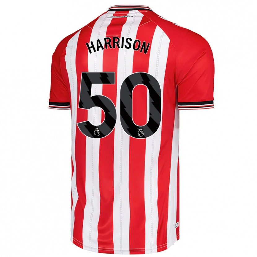 Danxen Dames Harrison Jones #50 Rood Wit Thuisshirt Thuistenue 2025/26 T-Shirt