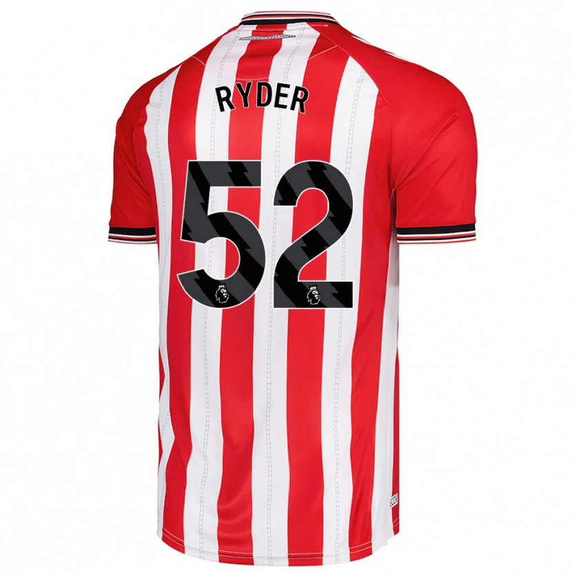 Danxen Dames Joe Ryder #52 Rood Wit Thuisshirt Thuistenue 2025/26 T-Shirt