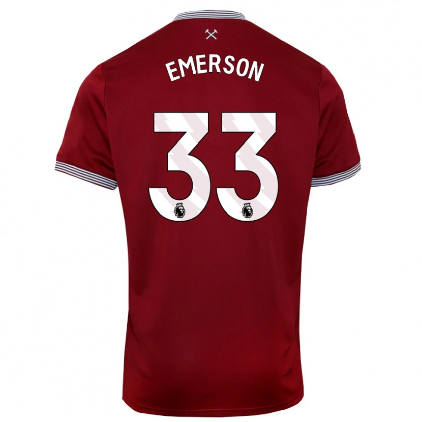 Danxen Dames Emerson #33 Bourgondisch Wit Thuisshirt Thuistenue 2025/26 T-Shirt